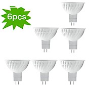 6-Pack H+LUX™ LED MR16 GU5.3 5W 12x5730SMD 350lm CRI>80 2700K Warm White Nonglare Spot Light (DC/AC12V) = 35W Halogen