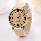 Women's Arabic Numerals  and Arrow  Digital Round Table Pure Color Teak Strap  Watch C&D-355