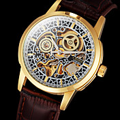 CJABA® Men's Watch Auto-Mechanical Classic Skeleton Hollow Engraving Gold Case