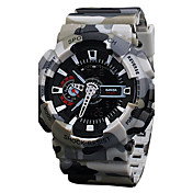 Men Military Sport  Quartz Round Case  Leather Strap  Watches