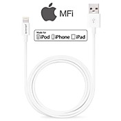 MFi Certified Lightning 8 Pin Data Sync and Charger USB Cable for iphone6 6plus 5s 5c 5 ipad iPod Cable(100cm)