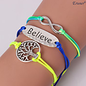 Eruner®1 PCS Fashion Life Tree Believe and Infinite Pattern Brecelets(Random)     