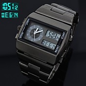 Men's Watch Full Steel Multi-Functional Analog-Digital Sports Wrist Watch LED Quartz Clock (Assorted Colors)