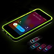 Lncoming Call LED Blink Transparent TPU Back Cover Case For iPhone 5/5S (Assorted color)