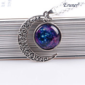 Eruner®Moon Pendant Moon Necklace Moon Jewelry Galaxy Universe Stars Space Gift for