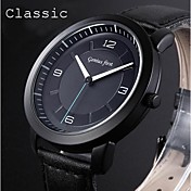 Men's Watch Dress Watches Classic Black Genuine Leather Analog Sports Wrist Watch Japan Movement