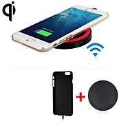 Qi Standard Wireless Charger Receiver Back Cover + Wireless Transmitter for iPhone 6 (Assorted Colors)