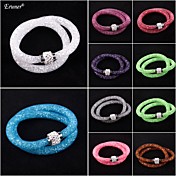 Eruner® Hot sale Mesh Double Stardust Bracelets With Crystal Stones Filled Magnetic Clasp Charm Bracelets Bang