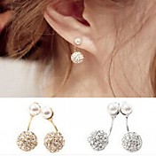 Double Ball Diamond Earrings