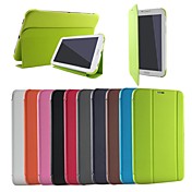 Samsung Tab 3 7.0 (T210/T211) compatible Couleur unie/Style avec marque Plastique/Cuir PU Etuis du corps entier/Etui avec support