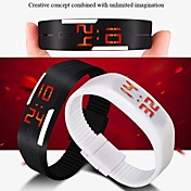 Women's Watch Unisex Digital Bracelet Sports Wrist Watch 30M Waterproof Dive LED Jelly Dress Clock (Assorted Colors)