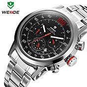 WEIDE® Men's Watch Japan Quartz Movement 30m Water Resistant Calendar Stainless Steel Wristwatches