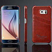 Genuine Leather with Card Bag Case for Samsung Galaxy S6(Assorted Colors)