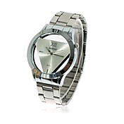 Men's Watch Fashion Transperant Triangular Dial Full Steel Atmosphere Dress Wrist Watch (Assorted Colors)