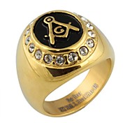 Classic freemasonry Men's  Titanium Steel Rings(As Picture)(1 Pc)