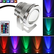 Silver 10W Waterproof Outdoor RGB Light LED Underwater Light + 24Key Remote Control (AC85-265V)