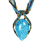 The new retro fashion retro bohemian crystal opal necklace