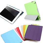 iPad 2/iPad 4/iPad 3 compatible Solid Color PU Leather Wake Up Smart Case Cover s with Back Cases