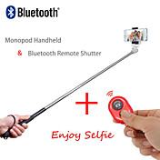 2in1 Extendable Handheld Selfie Stick Monopod and Bluetooth Remote Shutter for iPhone/iPad and Others (Assorted Colors)