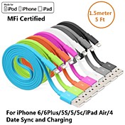 1.5M MFi Certified Lightning 8 Pin Data Sync and Charger USB Cable for iPhone5/5S/5C/6/6Plus andiPad Air 4