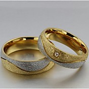 Classic  Unisex As Picture Diamond Couple Rings(As Picture)(2 Pcs)