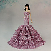 Barbie Doll Fuschia Wedding Organza/Lace Dresses Dresses