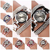 Women's Round  Dial  Diamante  Circuit Band Quartz  Watch (Assorted Color)C&d184