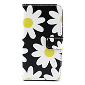 Flower Pattern PU Leather Case with Magnetic Snap and Card Slot for Wiko Rainbow