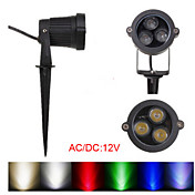 3W LED Flood Spot Light With Rod For Landscape Garden IP65 AC/DC 12-24V