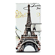 Iron Tower Pattern PU Leather Case with Magnetic Snap and Card Slot for Wiko Rainbow