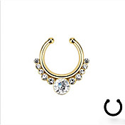 Fashion Stainless Steel Crystal Nose Ring Body Jewelry Piercing