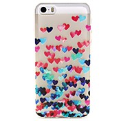 Love Pattern TPU Relief Back Cover Case for iPhone 5