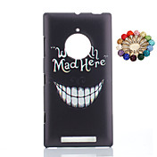 Laughing Teeth Pattern PC Hard Back Cover Case with Dust Plug for Nokia Lumia 830