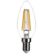 Dimmable E14  4W COB 400LM 2800-3200K Warm White LED Filament Candle  Bulb(AC 220V)