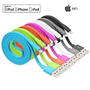 Assorted Colors MFi Certified Lightning 8 Pin Data Sync and Charger USB Cable for iphone6 6plus 5s 5 ipad(100cm)