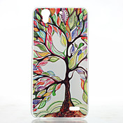 Magic Spider® Colorful Tree Protective Frosted Transparent Back Case with Screen Protector for HUAWEI Ascend G630