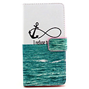 Sea  Pattern PU Leather Case with Magnetic Snap and Card Slot for Wiko Rainbow