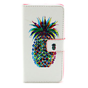 Pineapple Pattern PU Leather Case with Magnetic Snap and Card Slot for Wiko Rainbow