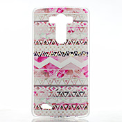 Stripe Pattern Transparent Frosted PC Material Protective Shell for LG G3