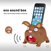 Cute Hands-Free Rabbit Sound Amplifier Stand Speaker Holder for iPhone 4/4S/5/5S/5C (Brown)