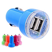 DC 12-24V 2.1A/ 1A Dual-USB Mini Auto Car Charger Adapter for iPhone and Others(Assorted Colors)