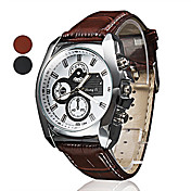 Men's Business Style PU Leather Band Quartz Wrist Watch (Assorted Colors)