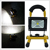 10W 400lm 6500K LED  White Flood Light - Black + Yellow (AC110V-220V)