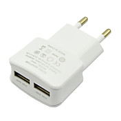 New EU 2A Dual Port Charger White For Wall Charger For Iphone 5 5s 6 For Samsung S4 S5 S6 Note 3