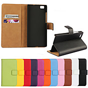 Genuine Leather Wallet Case for Huawei P8 Lite (Assorted Colors)