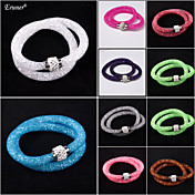 Eruner® Hot sale Mesh Double Stardust Bracelets With Crystal Stones Filled Magnetic Clasp Charm Bracelets Bang