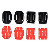 2x Flat and 2x Curved Mounts Base with 3M Adhesive Pads for Gopro Hero 4/3+/3/2/1/sj4000/sj5000/sj6000