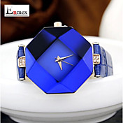 Ladies' Summer Style Diamond Cutting Leather Band Quartz Wrist Watch