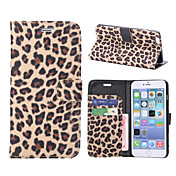 Leopard Print Pattern Horizontal Flip Leather Case with Card Slots and Holder