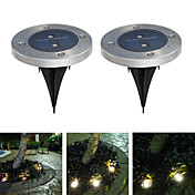 Pack of 2 Solar Ground Light for Garden Landscape Lighting Pathway Stairway